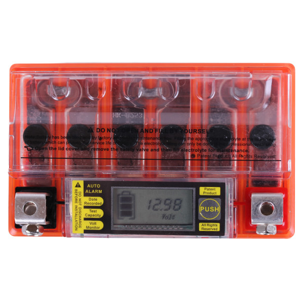 Акумулятор гелевий, 4АH YTX4L-BS, оранж., 113*70*85 мм, З ДИСПЛЕЄМ - OUTDO