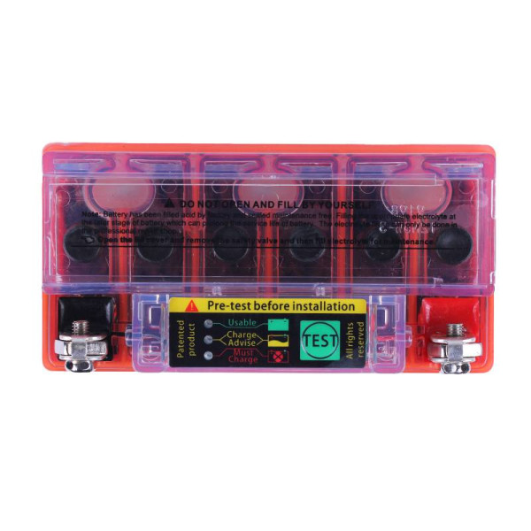Аккумулятор гелевый, 5АH-YTX12N5-3B, оранж., 120*61*129 мм, С ИНДИКАТОРОМ - OUTDO, Active