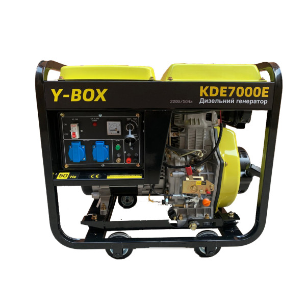 Генератор дизель KDE8500E 6.0/6.5KW однофазний, 220V (двигун F192FE, свічка розжарювання) YBX