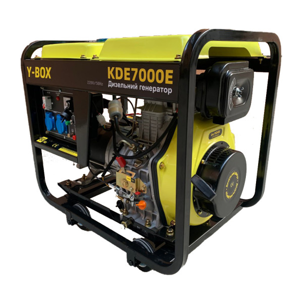 Генератор дизель KDE8500E 6.0/6.5KW однофазний, 220V (двигун F192FE, свічка розжарювання) YBX