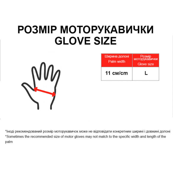 Мотоперчатки YM001-15 (короткие) черные size L