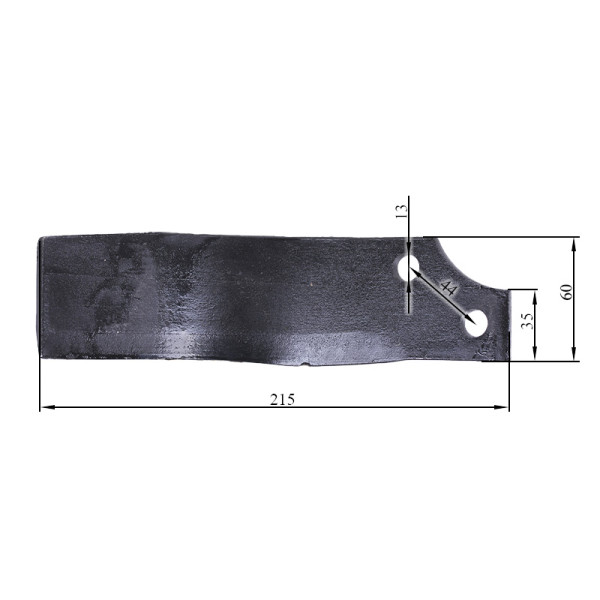 Ніж фрези лівий 1GLN125/140 720gr 60*215 мм Mototraktor